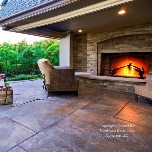Stamped Concrete Patio With Fireplace Pricing Guide: How Much Does