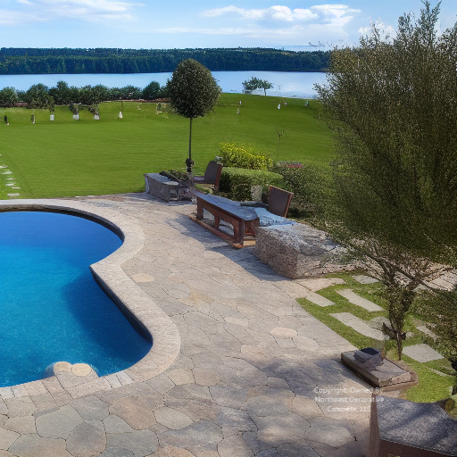 Stamped Concrete Pool Deck Hooksett NH