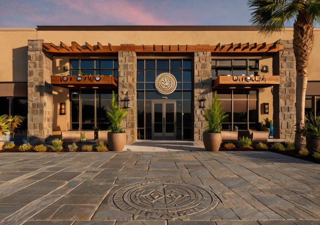 Custom Concrete Logo Imprints for Business Entrances